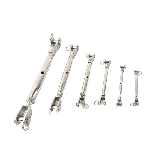 Tensor para cable de acero con cuerpo cerrado, mandíbula giratoria, ajuste de longitud M5-M10, acero inoxidable 304 miniatura 3