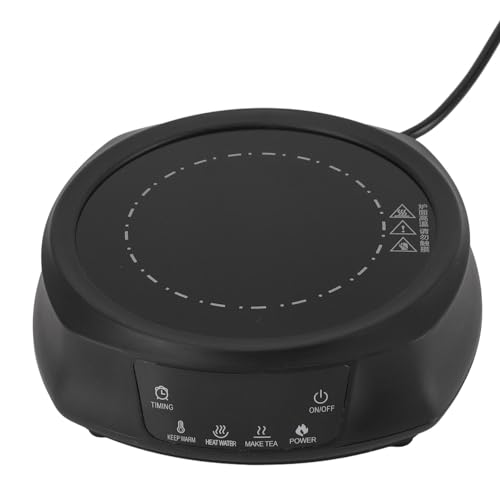 800W Mini Electric Stove, Power Outage 800W Portable Electric Hot Plate for Making Tea (Black)