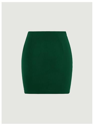 Floerns Women's Heart Button High Waisted Split Skirt Zip Up Elegant Bodycon Mini Skirts2