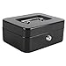 xydled Locking Steel Medium Cash Box with Removable Coin Tray and Key Lock,7.87