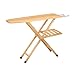 Paluplus Asse da Stiro Pieghevole in Legno di Faggio, Misura 120x35 cm, Altezza regolabile 3 Posizioni e Poggiaferro, Tavola da Stiro con Copriasse in Omaggio, Made in Italy -514F-6,3 (Naturale) immagine