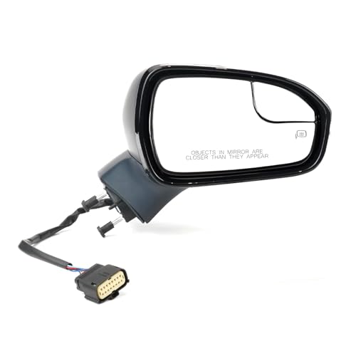 Dexepe Passenger Side Mirror Assembly Compatible with Ford Fusion 2015-2016, with Power Heated, Turn Signal, Puddle Light, Blind Spot Mirror Replace FS7Z17682BB (7pin Right Unpainted)