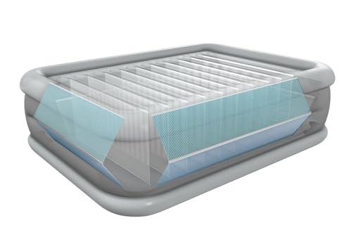 Miniatura 5 de Intex 64418 Comfort-Plush High-Rise Colchón Hinchable Doble, con Tecnología Fiber-Tech, de la Línea Dura-Beam Deluxe, Medidas 152x203x56 cm, Peso Máximo 272 kg