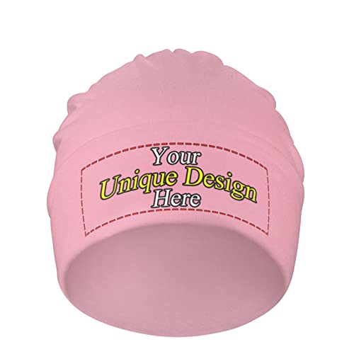 Custom Fashion Adult Beanie Hat Casual Unisex Printing Slouchy Personalized Winter Hedging Cap Knit Cap Hats for Business Men and Women Red T6