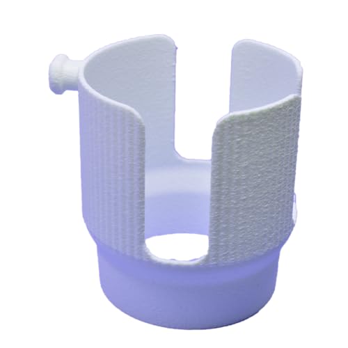 BAGLETS - Drink Holder for Stanley Cups & Beach Tote Bags | Conveniently Carry Drinks with Rubber Totes | Made in USA | White