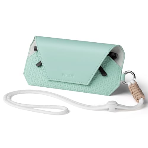 Image of VULKIT Portable Eye Glasses Case for Women & Men, Slim Sunglass Case, Unisex Eyeglass Case, with Adjustable Neck Lanyard
