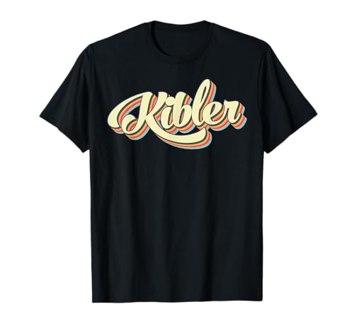 Kibler - Camiseta de béisbol con letra vintage Camiseta