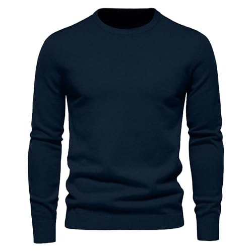 Men Sweater Crew Neck Long Sleeve Sweaters Loose Fit Pullover Sweaters Cable Knit Pullover Warm Winter Thermal Tops3