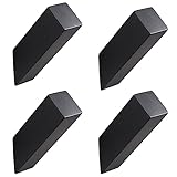 YJ YANJUN Black Towel Hooks for Bathroom 4 Pack Wall Mounted Stainless Steel Robe Coat Hook for Bath