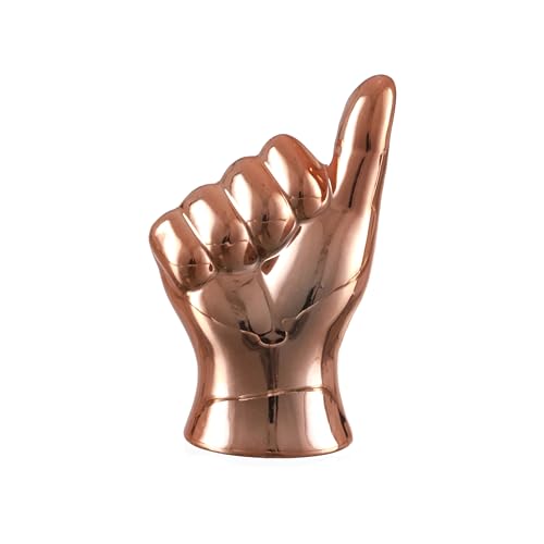 Image of TIED RIBBONS Set of 3 Hand Sign Gesture Showpiece Statue Collectible Figurines (Ceramic, Copper) for Home Decor Living Room Bedroom Wall Shelf Office Table Top Decoration Gifting Items, Religious