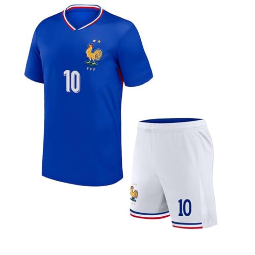 Image of Mbappe 9 Sports Football Team Jersey Boys Tshirt with Printed Shorts 2024 for Men & Kids & Boys (Kid's, Boy's& Men)