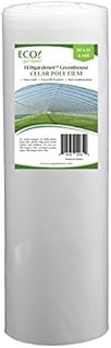ECOgardener Greenhouse Clear Plastic Film – 25’ x 20’ 6mil, 4 Year UV