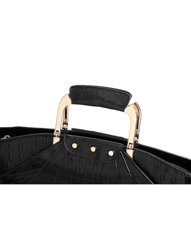 Image of Bag Woman Large Capacity Leather Purse Fashion Designer Metal Top Handle Handbags Women Crossbody Large Bags for Women Tote