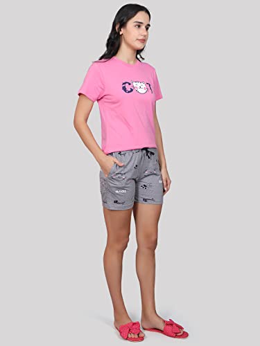 Image of Evolove Women Night Suit Set /Top Short Set