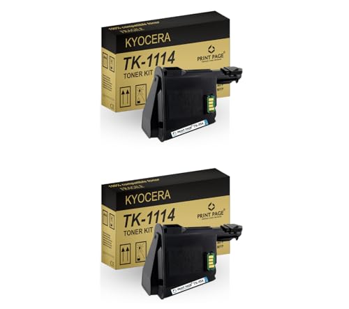 Image of TK-1114 Toner Cartridge Compatible for Printers FS-1040, 1060DN, 1020 MFP, 1041, 1120 MPF, 1061DN, 1025 MFP (Set of 2)