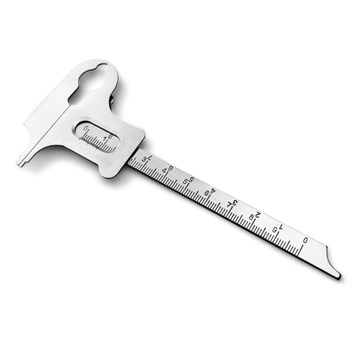 DEXSUR Boley Gauge - Precision Stainless Steel Jewelry Measurement Tool with Millimeter Increments, Adjustable Knob, and Micro Measuring Accuracy