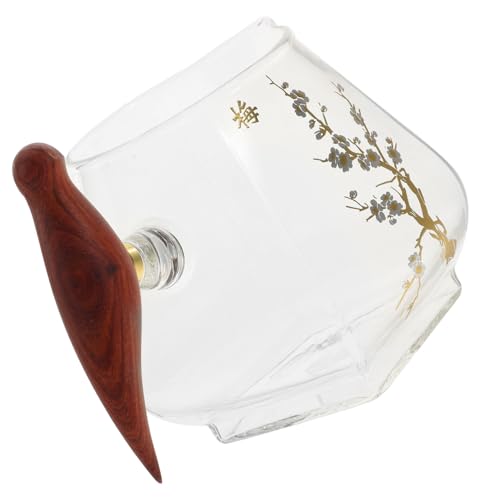 CIYODO 実木把手付き茶海公道杯 グレービーソースディスペンサー 滴り防止注ぎ口付き 調味料用ディップカップ キッチンおよびレストラン