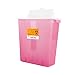 Medegen 8710TF Stackable Sharps Container, Large, Translucent Red/Black, 3 Gallon Capacity, 12.5" Width, 13.5" Length, 6" Height, Pack of 12