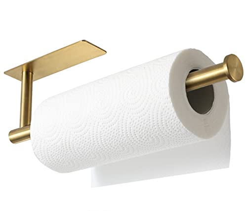 Image of theaoo Under Cabinet Paper Towel Holder for Kitchen, Self-Adhesive, SUS304