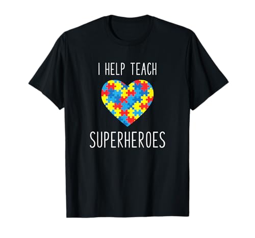 Camiseta Paraprofessional Autism Help Enseñar Superhéroes Regalo Camiseta
