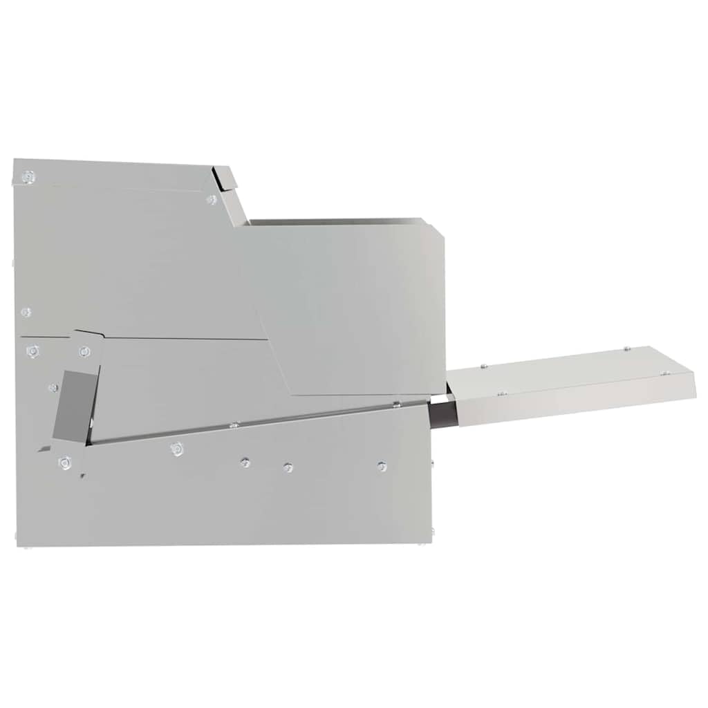Comedero para gallinas de acero galvanizado, 50 x 40 x 29 cm, resistente a la intemperie, duradero, con pedal de apertura automática, para interiores y exteriores, capacidad de 2 kg, fácil