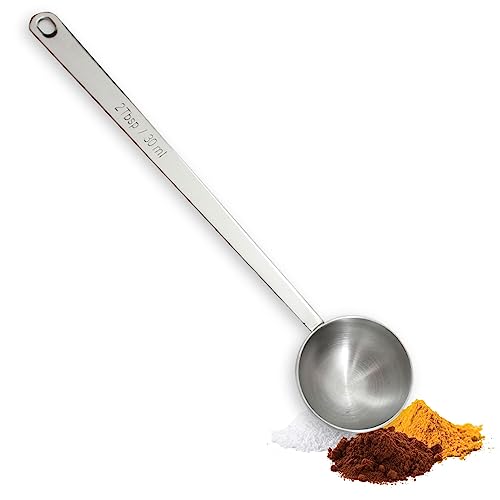 Tablecraft 2 Tablespoon Coffee Scoop, Stainless Steel, 9 Inch Long Handle Measuring Spoon, 30ml Two Tbsp Capacity, Restaurant, Cafe or Home Use by Tablecraft - Used condition - US$7.17