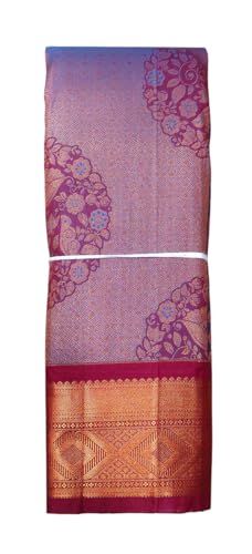 Image of VFCollections Women's Kanchipuram Silk Pure Pattu Sarees With Blouse
