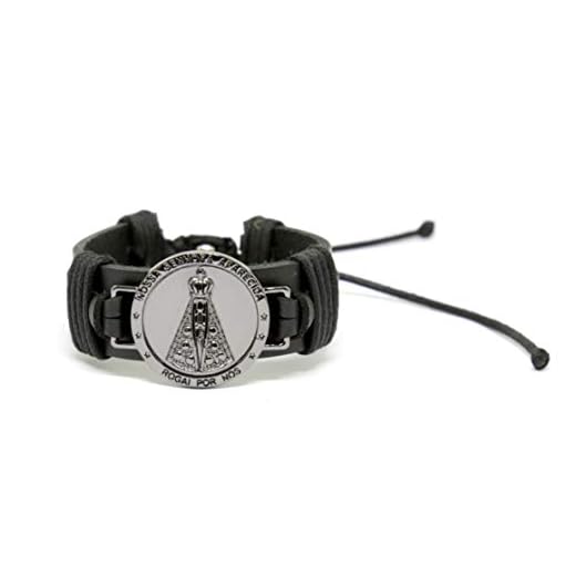 Pulseira de couro Nossa Senhora Aparecida bijuterias