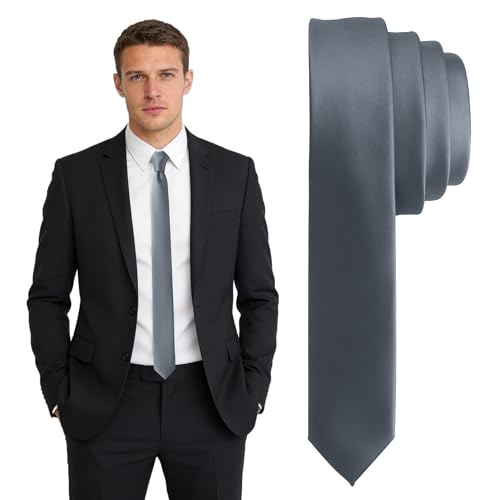 Image of Skinny Tie Men Women 2 inch (5CM) Slim Necktie Solid Thin Ties Formal