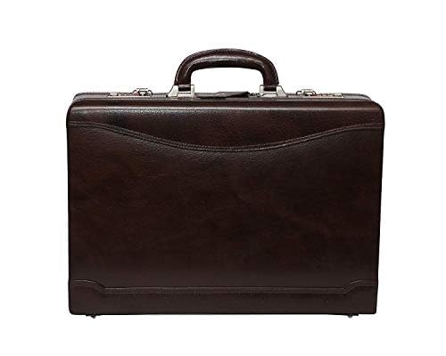 Red Cherry Premium Leather Executive Briefcase, Dual Combination Locks, Expandable Design-picture-25
