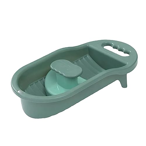 ORFOFE Compact Hand-Washed Laundry Scrubbing Board Durable Washboard Tool for Small Clothes and Socks Lightweight Design for Easy Storage