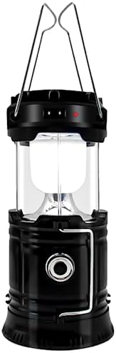 Lampião LED Lanterna Recarregável Com Luz Solar Camping Luminária...