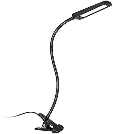 TROND Desk Lamp Clip Light, Bedside Lamps, 3-Level Dimmable Table Lamp 6000K Daylight, Reading Lamp Extra-Long Flexible Gooseneck, LED Desk Light Eye-Care for Painting, Workbench, Craftwork or Sewing