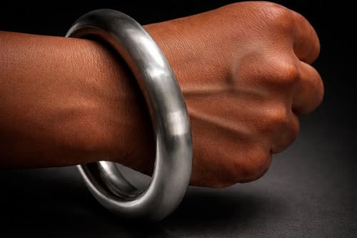 Image of Round Edges Sikh Punjabi Heavy Sarab Loh Iron Kara 360g | 15mm Thick Sikh Kada | Handmade Religious Bracelet.