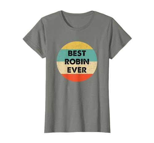 Robin Name T-Shirt, Women, Olive Heather, Small
