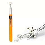 Magnetic Pickup Tool with Orange Suction Cup Handle Pen Style Reacher for Tight Spaces Auto Repair and Home Renovation, Orange Red 8LB
