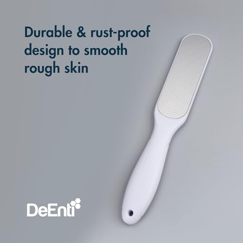 Image of DeEnti Metal Foot File, Professional Grade Stainless Steel, Salon Quality Callus Remover, Lightweight Foot Scrubber, Home Manicure and Pedicure Tools
