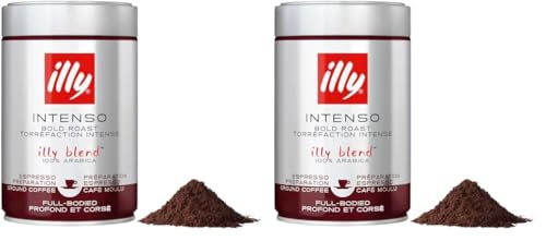 illycaffè Café Molido con Cafeína - 250 gr (Paquete de 2)