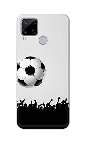 Image of Printed Hard Back Cover Case for Realme C15 Back Cover (Football Icon) -1302