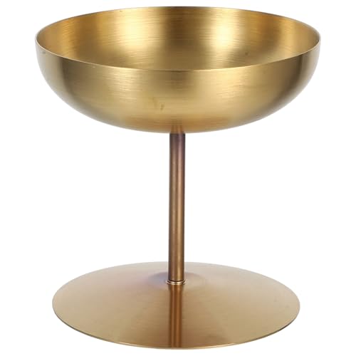 PRETYZOOM Bol À Glace À Pied Haut En Acier Inoxydable 304 Bol À Dessert Doré Petite Taille Élégant Et Robuste 1 Pièce