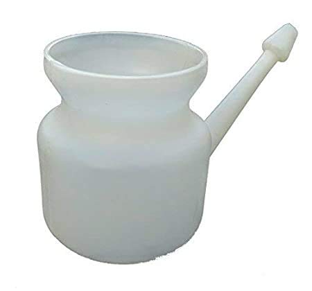 GuruKul Plastic Jal Neti, Om Print 450ml (White)-image-10