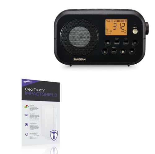 BoxWave Screen Protector Compatible With Sangean PR-D12BT - ClearTouch ImpactShield (2-Pack), Impenetrable Screen Protector Flexible Film