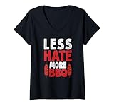 Photo Gallery donna less hate more bbq grilling barbecue smoker master grill maglietta con collo a v Photo Gallery donna less hate more bbq grilling barbecue smoker master grill maglietta con collo a v