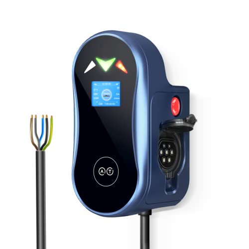 EVFUEL EV borne de Recharge vehicule Electrique Type 2 triphasé Chargeur Station 22kw/380V/32A/1m vers Le boîtier de Distribution (sans Prise de câble)