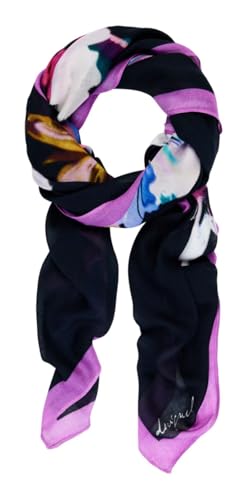 Desigual écharpe Floral Garden Rectangle Foulard Black multicolore