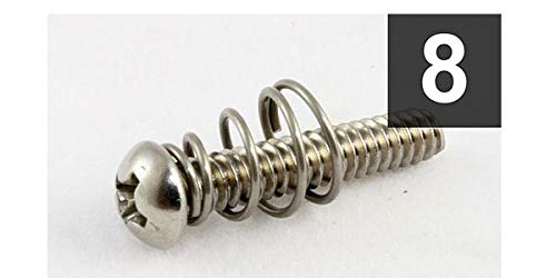 ALLPARTS (I[p[c) VORCsbNAbvp݂艺lW GS-0007-005 Pack of 8 Steel Single Coil Pickup Screws