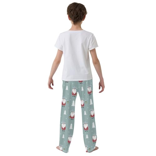 Boys' Pants Christmas Gnomes Tree Long Bottoms Jogger Pants Elastic Waist Trousers with Pockets S-XL3