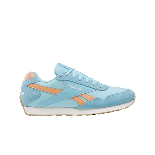 Reebok Women's Glide Low Sneaker, Digital Blue/Sunkissed Orange/Chalk, 7.5