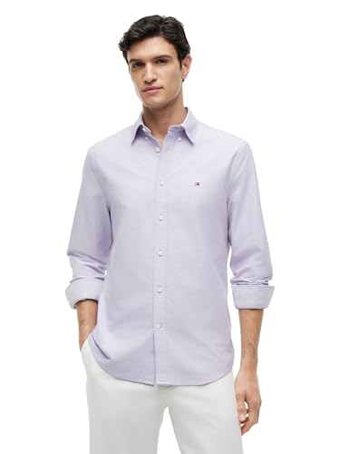 Image of Tommy Hilfiger Men's Long Sleeve Oxford Shirts in Regular Fit, Men's Button Down Shirts, Also Available in Big and Tall