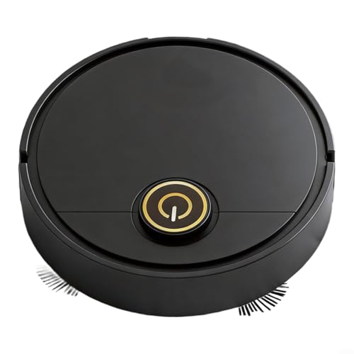 HomeVortex Aspirateur robot intelligent avec balayage et vadrouille simultanés, aspirateur robot rechargeable pour un usage domestique, fonctionnement à faible bruit (noir)